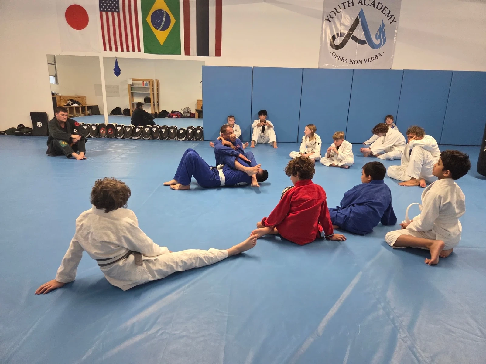 Training at Coon Rapids Youth Martial Arts Academy