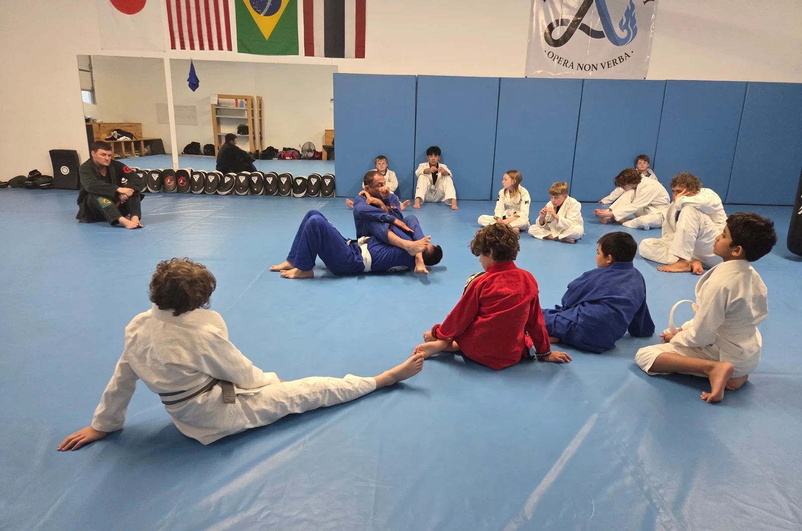 Child building coordination in martial arts