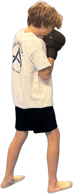 Junior martial arts student